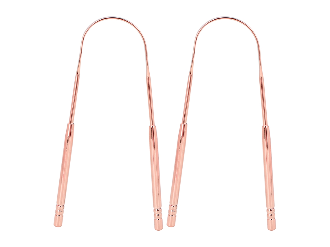 KOFIHETY 2 piezas Limpiador de lengua acero inoxidable forma U para higiene oral