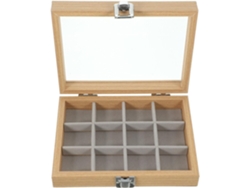 Joyero Madera Vintage 12 Compartimentos Estructura Robusta Amplio Espacio Almacenamiento Ideal Oficina Regalo