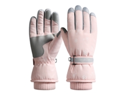 Guantes de esquí de invierno para mujer, guantes de snowboard impermeables con pantalla táctil y antideslizantes