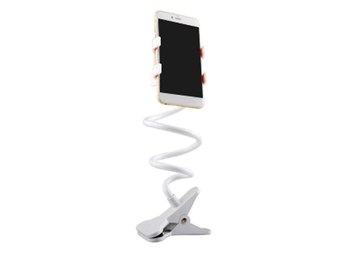 Soporte Flexible Y Ajustable Para Teléfono Móvil Para Cama/mesa Con Clip Antideslizante Y Resorte De Acero Inoxidable.