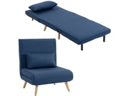 Sofá-cama Individual 5 Posições 72x75x85 Cm Azul