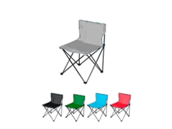 Silla Plegable De Camping Ligera Sin Reposabrazo | Silla De Exterior Ideal Para Acampada, Picnic O Pesca Gris