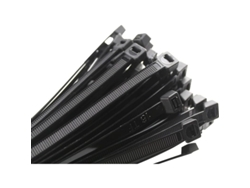 Brida Para Cables De 200x2,5 Mm, Cable De Nailon Rilsan, Color Negro, Resistencia De 8,1 Kg, Paquete De 1000 Unidades.