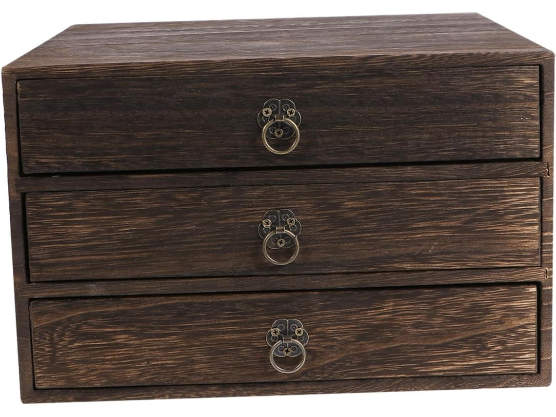 Caja De Almacenamiento De Escritorio De Madera Maciza, Organizador De Pañales, Almacenamiento Decorativo
