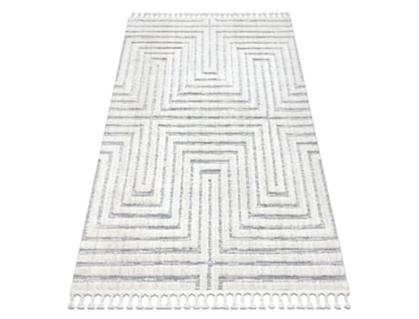 Alfombra DYWANY LUSZCZOW (180 x 270 cm - Poliéster - Blanco)