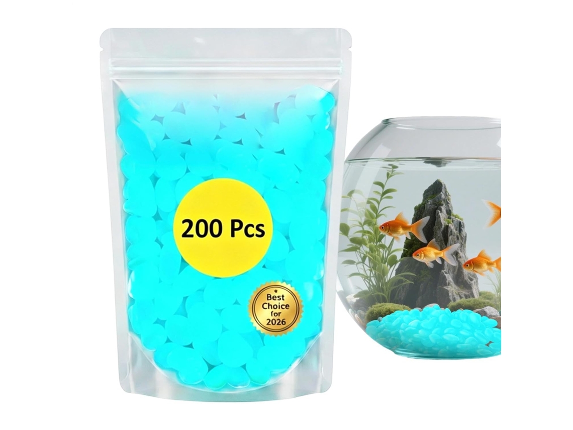 Guijarros Luminosos Resina Colorida Impermeable, 200 Piezas Guijarros Luminosos Para Jardín, Ideales Para Exteriores:
