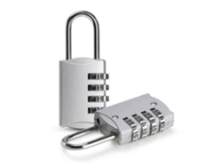 2 Pcs Candado con Código Seguridad Antirrobo de 4 Dígitos en Aleación de Zinc Ideal para Armario Puerta de Maleta de Viaje Etc.-Plata My02043