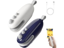 Mini Máquina Selladora Portátil, Dispositivo De Sellado 2 En 1, Para Almacenamiento De Alimentos (paquete De 2), Chrui