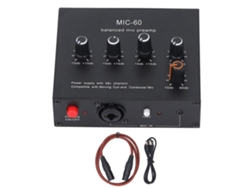 Preamplificador De Micrófono 3,5 Mm 6,5 Mm Xlr Ganancia De 60 Db Alimentación Fantasma De 48 V Condensador Dinámico Dc5-12v
