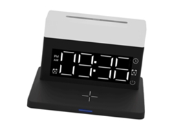 Reloj Despertador Inalámbrico Multifuncional 6 En 1 De 15 W Con Cargador Para Ios Y Huawei (negro)