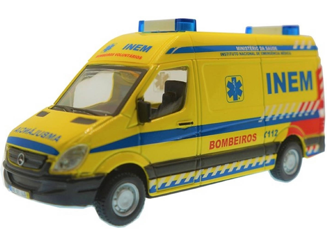 Vehículo BURAGO Mercedes Benz Sprinter Bomberos Portugueses 1:50 (Edad Mínima: ‍3)