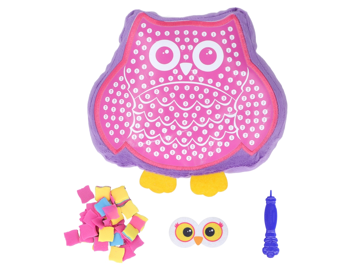 2026yncm-almohada Animal Diy Plush Craft Segura Colorida Para Niños Juguete Antiestrés Búho 33788