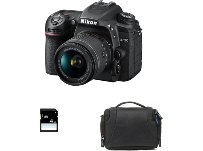 Kit Cámara Réflex NIKON D7500 + 18-55 VR + Bolsa + SD 4Go