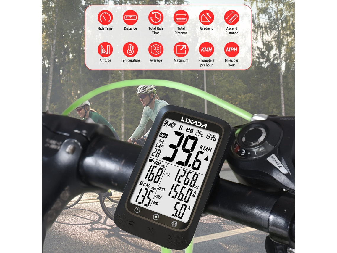 Omni-ordenador De Bicicleta Gps Inalámbrico Impermeable Con Sensor Ant+ Y Bt 2.3 Pulgadas Compatible Con Strava App