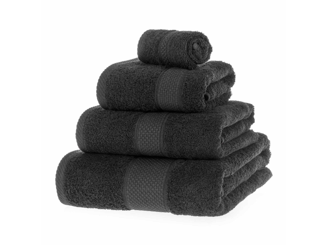 Homescapes Turkish Cotton Black Bath Towel Set