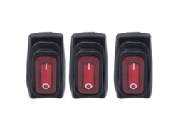 3 Interruptores De Luz Impermeables Para Barcos, 3 Pines, Encendido/apagado, 250 V Ca/125 V Ca, Color Rojo.