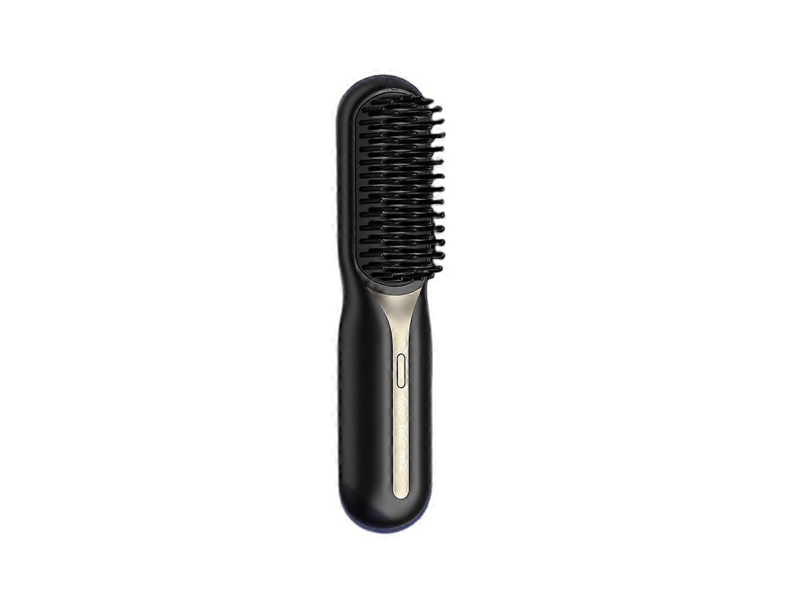 Cepillo alisador de pelo iónico inalámbrico, portátil, recargable, con ajuste de temperatura, color negro, Nostalgia88