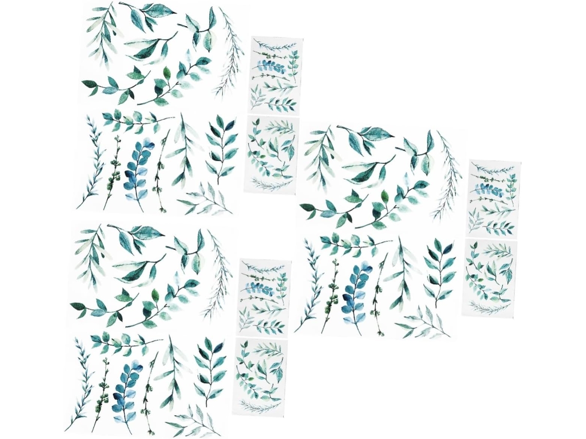 12 Láminas De Pegatinas De Pared Con Motivos De Plantas, Decoraciones Botánicas Para El Dormitorio Y