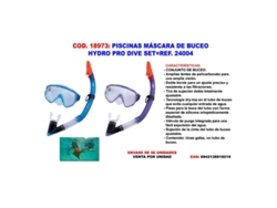 Piscinas mascara de buceo hydro pro dive set 24004