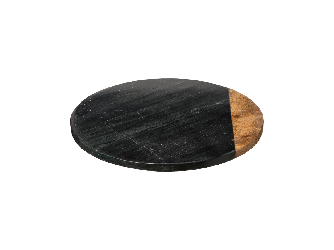 Placa Giratoria Geométrica De Mármol Negro SG SECRET DE GOURMET
