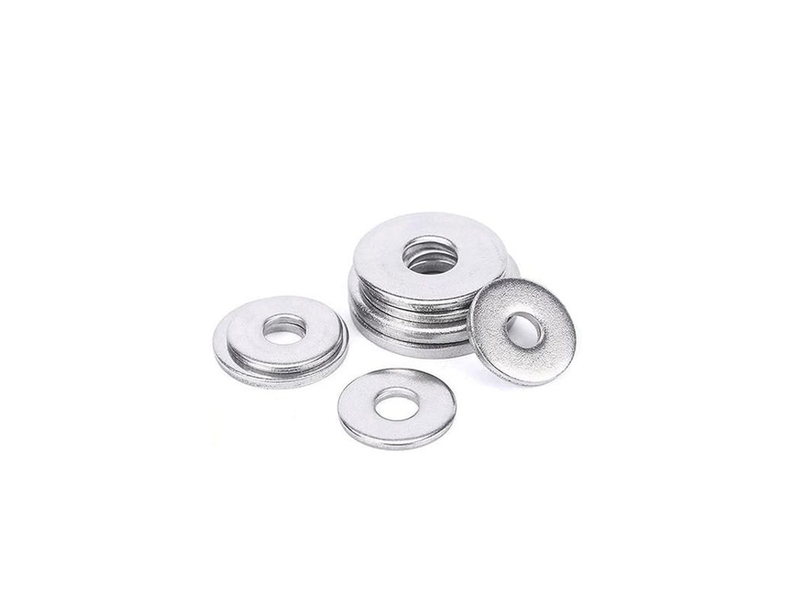 Apliques de pared planos grandes M4 x 12 mm x 1 mm, acero inoxidable 304, 100 unidades, acabado liso.
