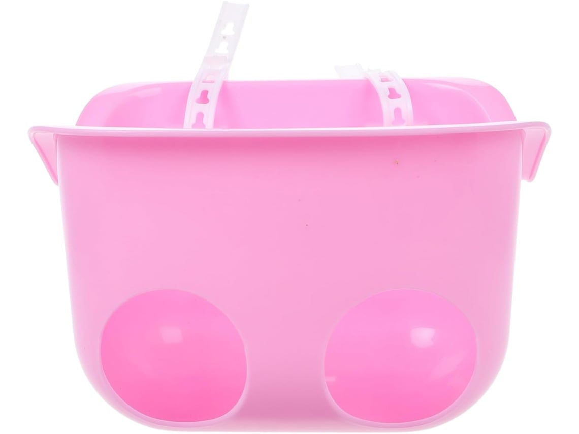 Cesta Rosa Para Bicicleta, Para Niños Y Niñas, Manillar Impermeable, Plástico Resistente.