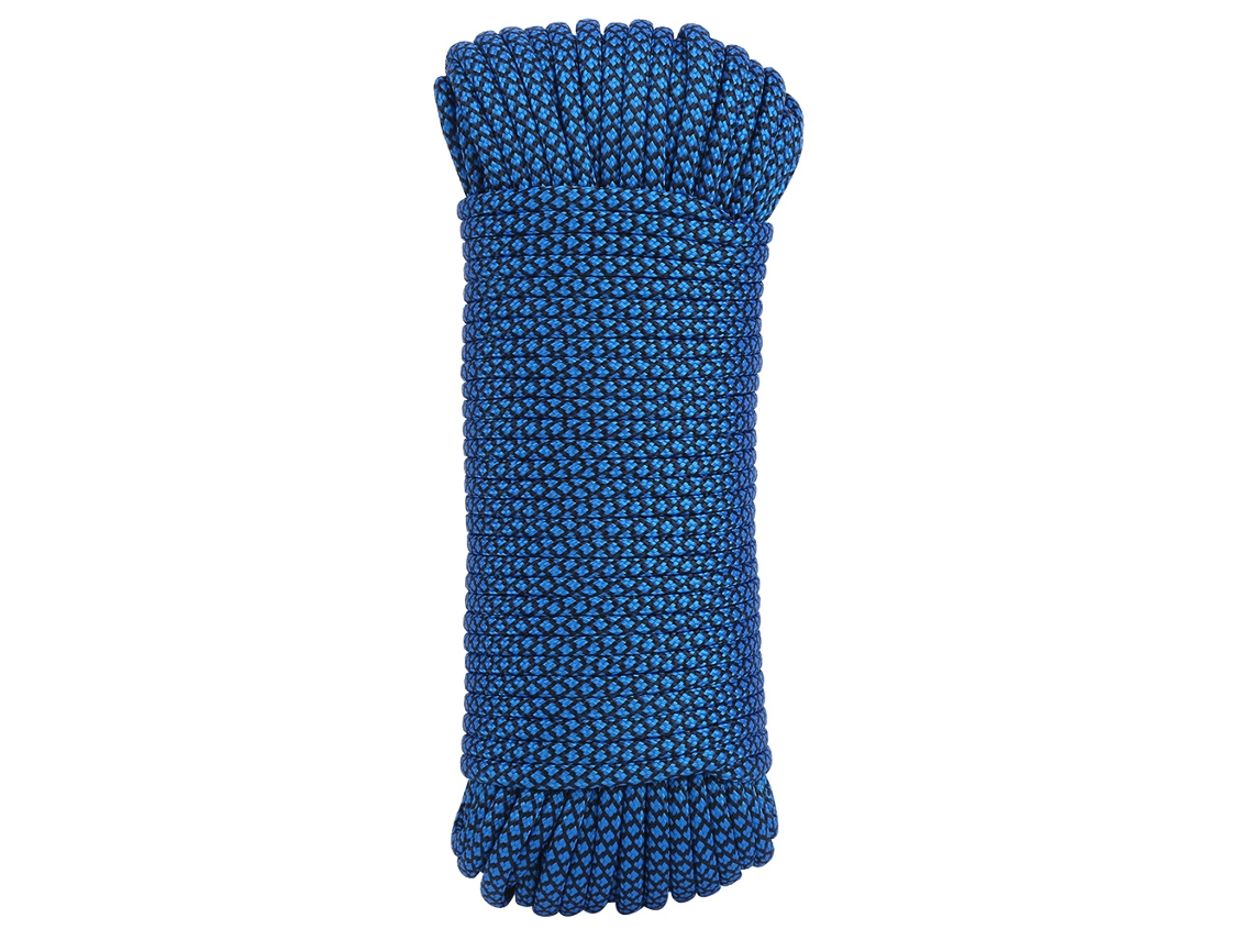 Cuerda de paracaídas militar Anub, 9 núcleos, 31 m, azul, para acampada, escalada, supervivencia y uso al aire libre.