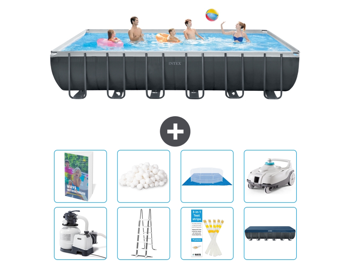 Intex Piscina Ultra Xtr Retangular - 732x366x132 Cm - 9-peças S691