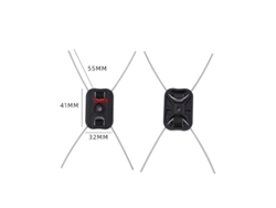 Kit 2 Limitadores De Cable Para Cortador De Grama, Dimensiones 41x32 Mm, Compatible Con Líneas De 5 Mm, Resistente Y Duradero