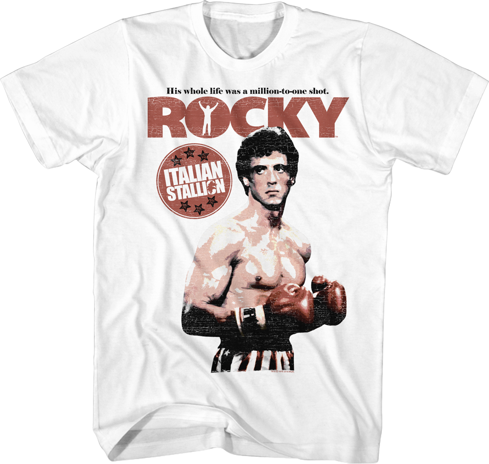 Camiseta Unisexo DEEPSTONE Million To One Shot Rocky Blanco (L)