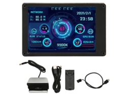 Mini pantalla USB IPS de 3,5 pulgadas para monitorización de la temperatura de la CPU, la GPU y la RAM con cable de placa base de 4 pines.