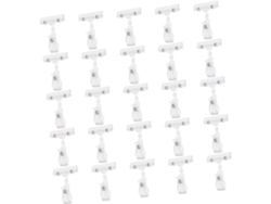 Juego De 25 Soportes De Plástico Transparente Para Pósteres Con Clips Giratorios Dobles.