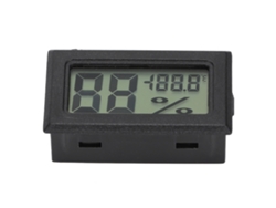 Termómetro Higrómetro Digital Portátil Negro, Medidor Electrónico De Temperatura Y Humedad Para El Hogar, Invernadero O