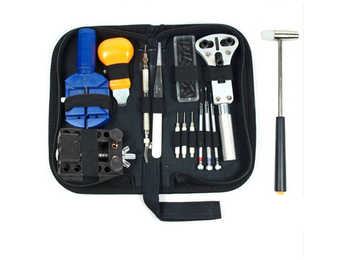 Kit De Herramientas De Reparación De Relojes 14pcs Para Cambiar Correa Y Abrir Caja