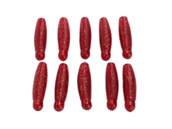 Danu26-10pcs Cebo Suave De Pesca Artificial Abeja Pupa Papa Lure De Largo Lanzamiento Con Sal 6cm 8g Rojo Vino