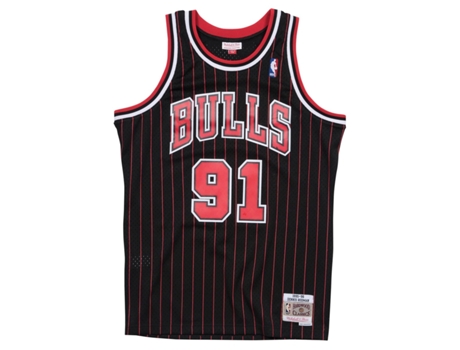 Camiseta para Hombre MITCHELL & NESS Chicago Bulls Nba Negro para Baloncesto (Talla:S)