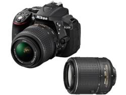 Kit Cámara Réflex NIKON D5300 + 18-55mm VR II + 55-200mm VR II (Negro - 24.2  MP - Sensor: DX - ISO: 100 a 25600)