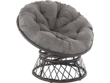Sillón de Jardín TECTAKE Gargano (Negro - Acero - 92x80x80.5 cm)