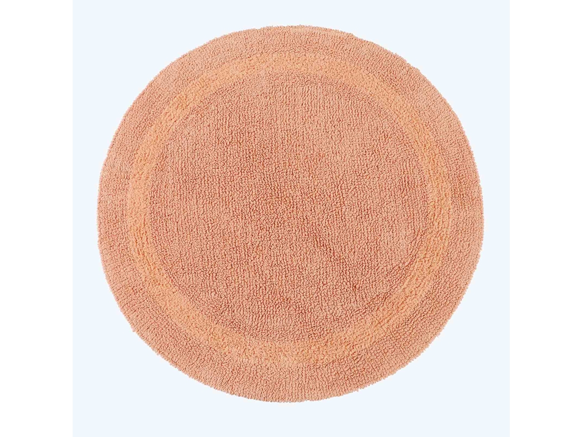 Homescapes Luxury Reversible Round Bath Mat - Peach