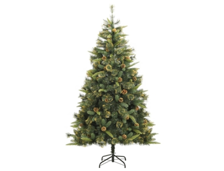 VIDAXL Árbol de Navidad artificial con piñas 180 cm