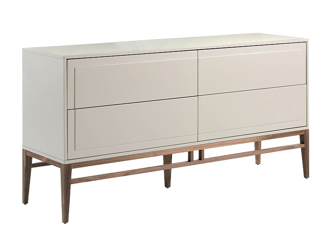 Aparador ANGEL CERDÁ. 3074 (Marrón, Gris - MDF, Madera - 160 x 45 x 80 cm)