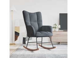 Mecedora de terciopelo gris oscuro DKD HOME DECOR