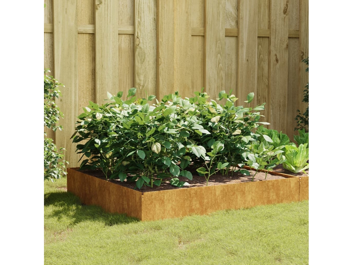 Jardinera Acero Corten 100x100x33,5 Cm