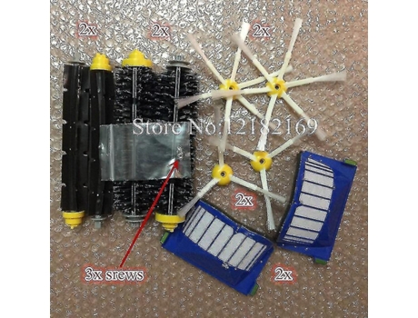 Accesorio Aspiradoras Universal Compatibilidad 2 Filtro Aerovac Azul + 4 + 4 Laterales 3 Tornillos IROBOT Roomb