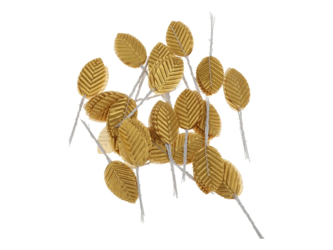 Hojas artificiales para floristas 11cm Oro slowmoose