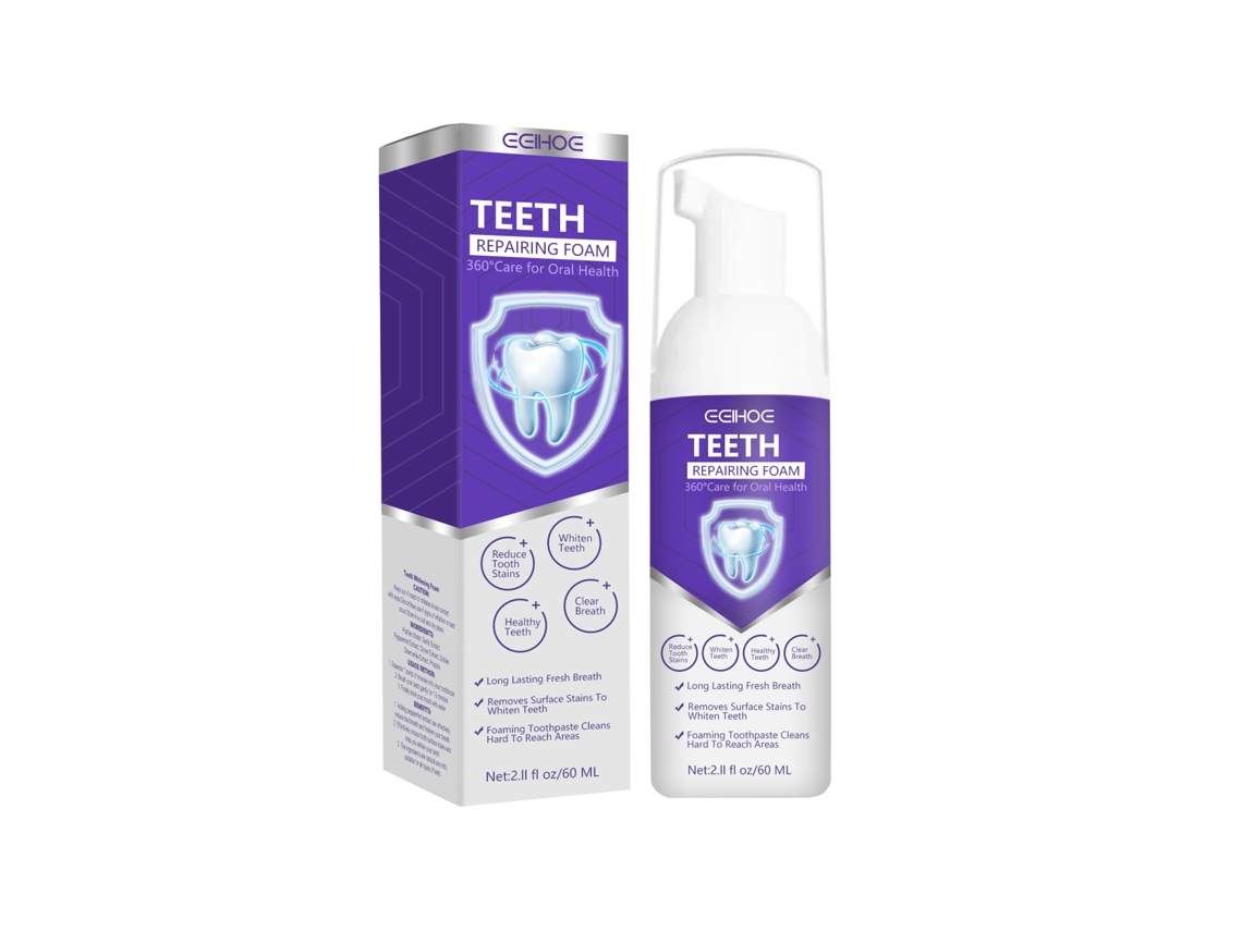 Pasta dental blanqueadora en mousse morado