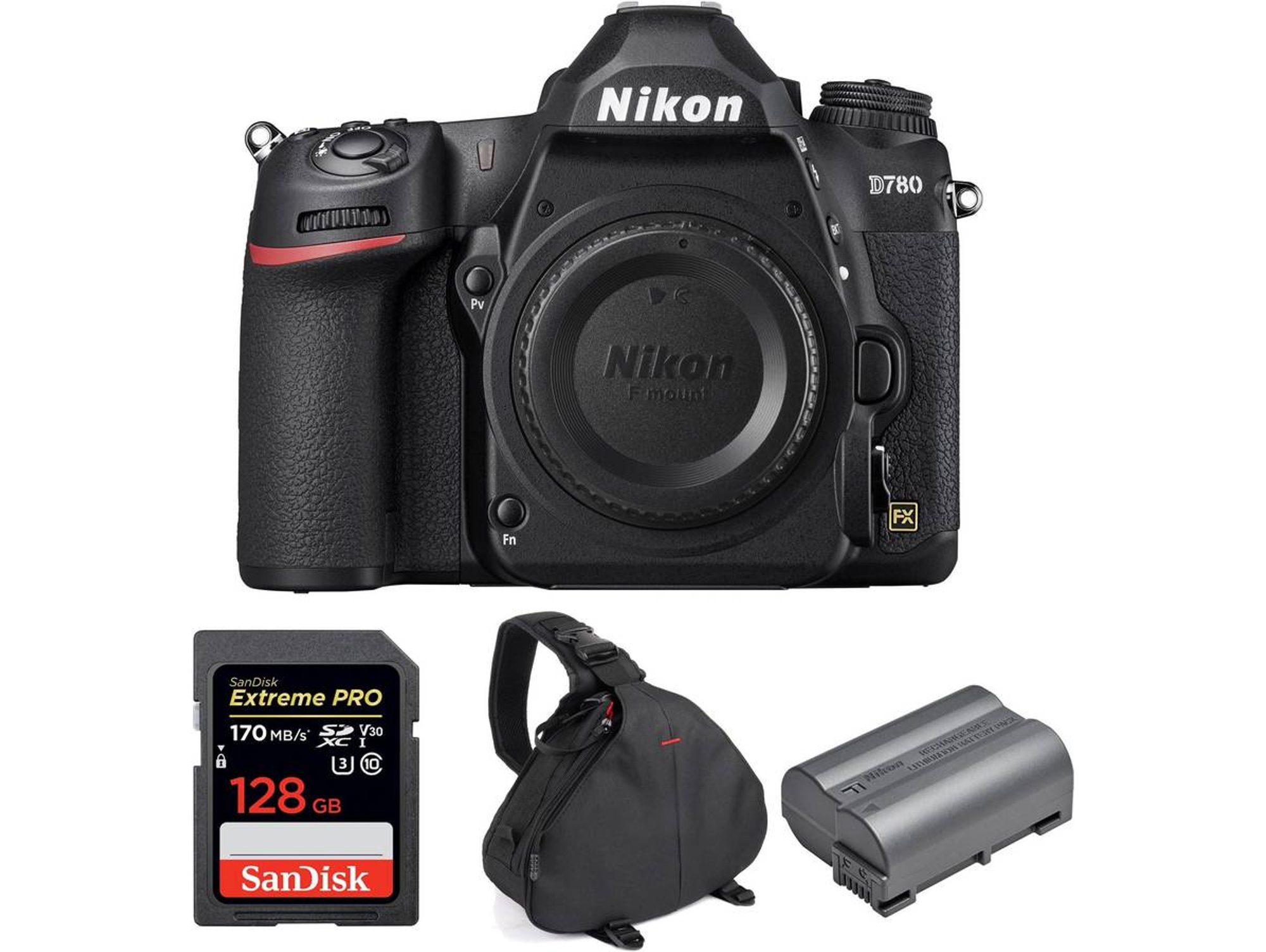Kit Cámara Mirrorless NIKON Nikon D780 + SanDisk 128GB + Nikon EN-EL15b + Bolsa