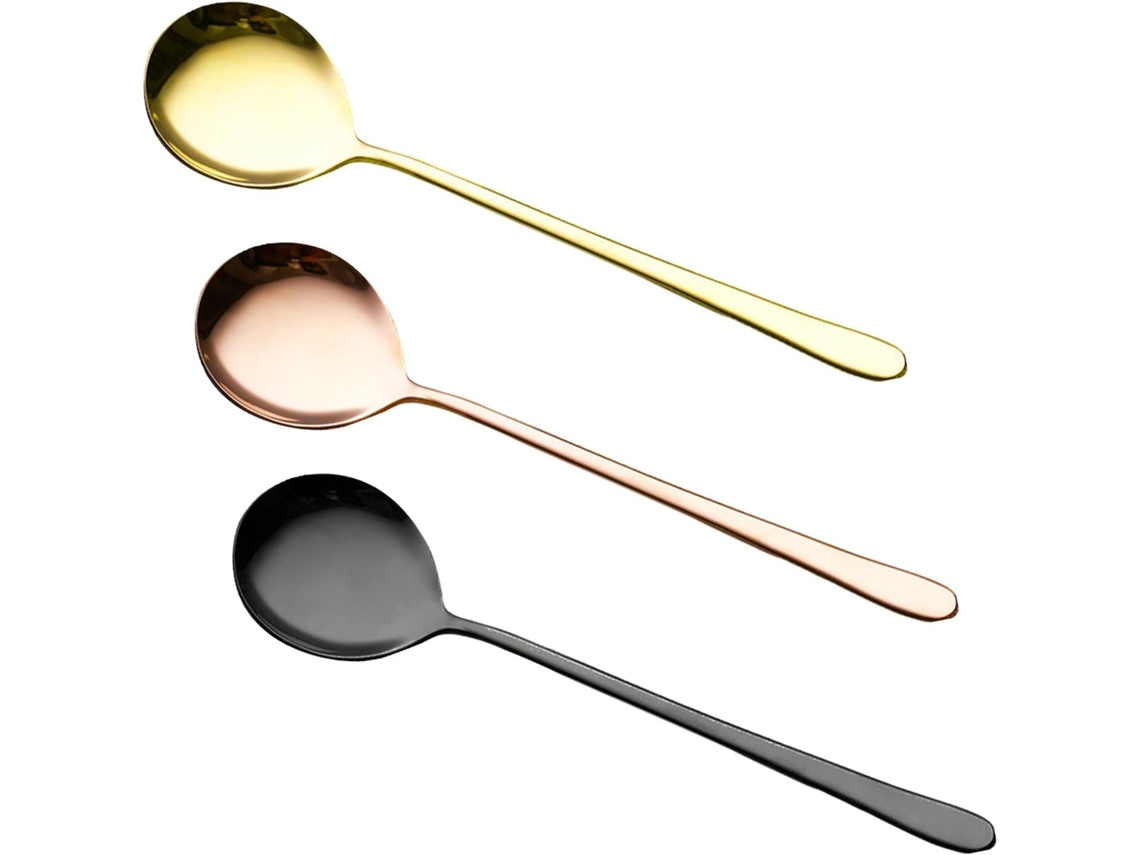 Cucharas Inox 3pcs Punta Redonda, Cubiertos Café