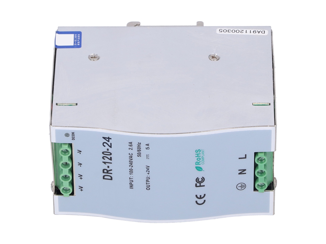 Fuente De Alimentación Conmutada Ajustable Dr-120-24 Para Riel/din, Led Industrial
