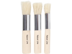 Conjunto de 3 Pinceles CREATIV COMPANY 10404 (Blanco - Pincel Cuadrado - Cerdas de cerdo)